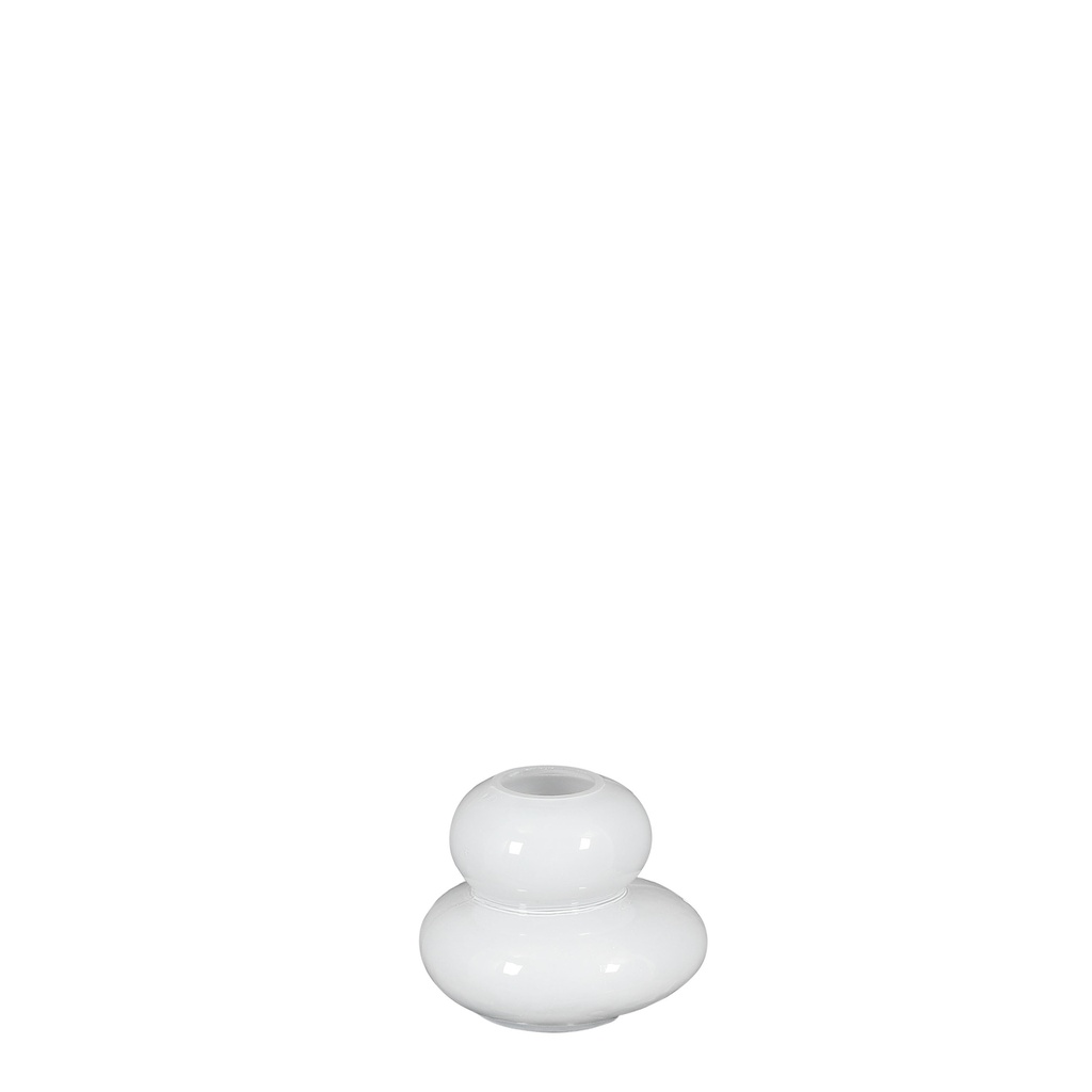 Vase Stacey 2 galets blanc