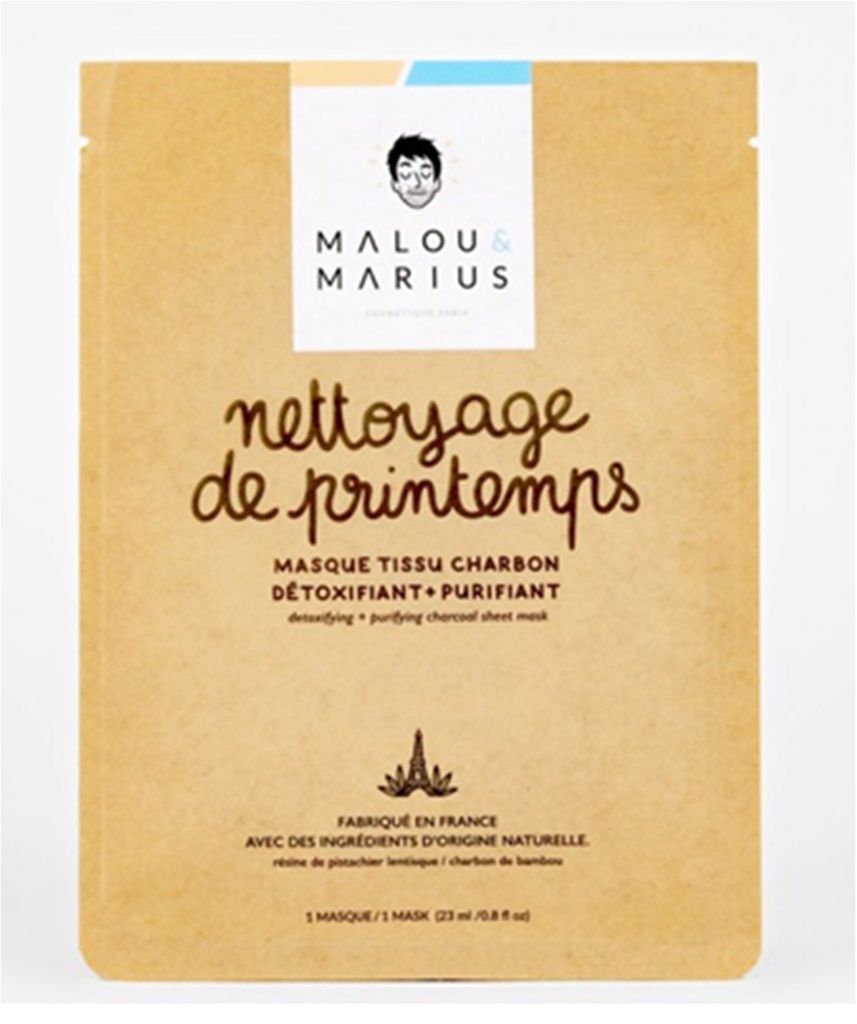 Nettoyage de printemps mixte masque tissu charbon, détoxifiant & purifiant