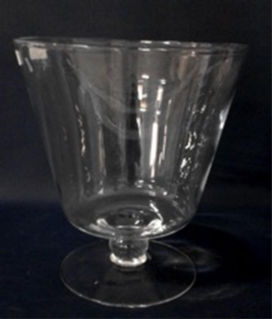 Photophore rond évasé sur pied